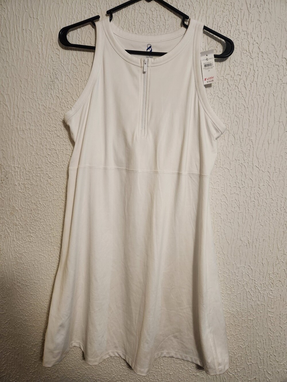 Lou And Grey Women's White Sleeveless Zip-Front Dress